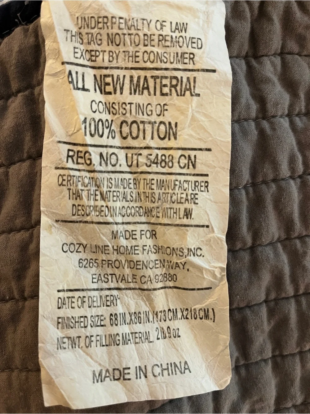 Twin striped quilted coverlet/bedspread